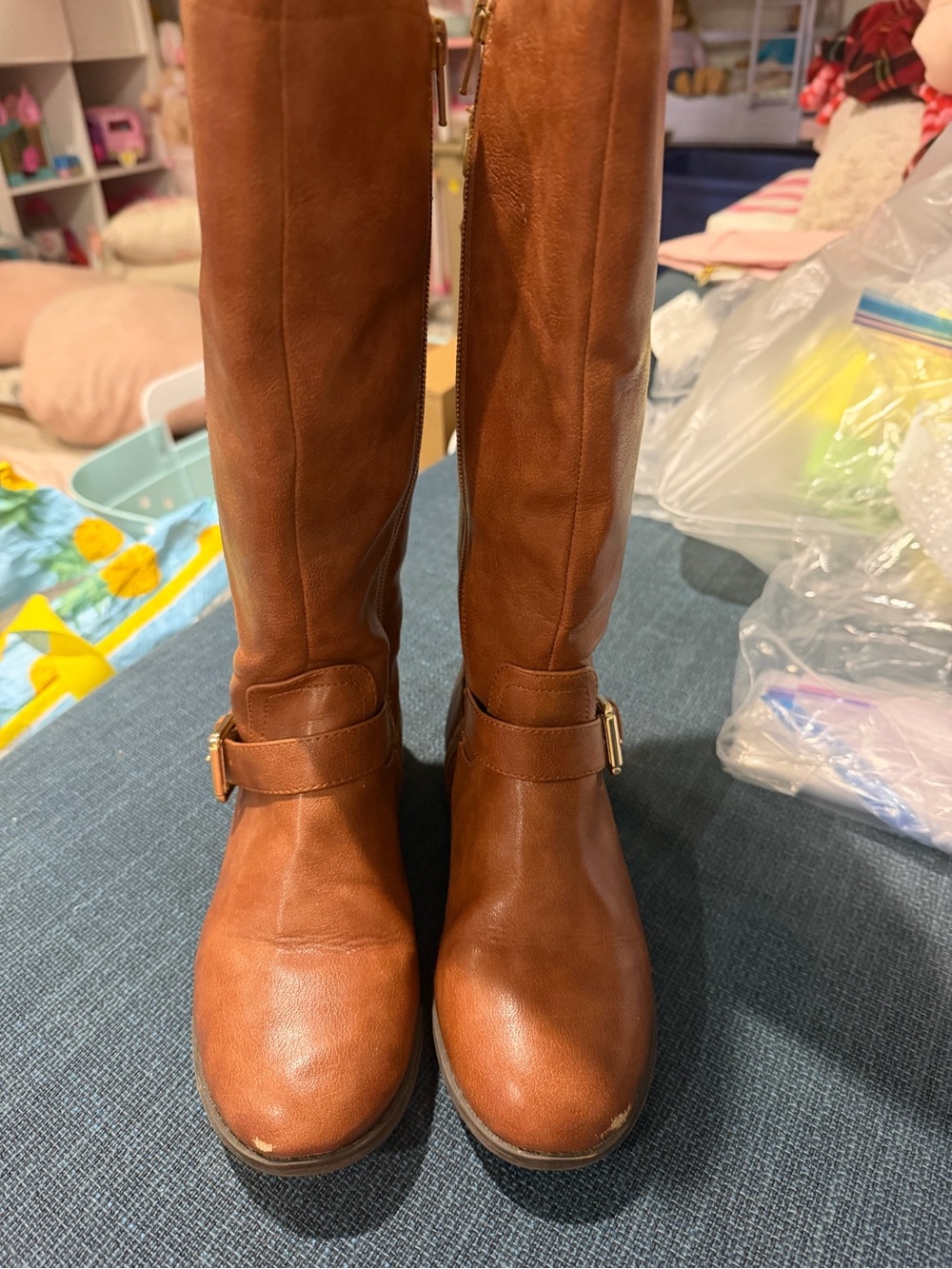Girls Brown Rising Boots size 3 - Picture 2 of 8